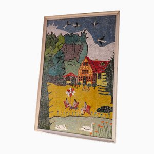 Pannello a mosaico in pasta di vetro, anni '60