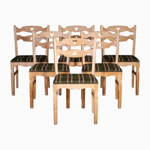 Vintage Danish Dining Chairs in Oak, 1950s, Set of 6