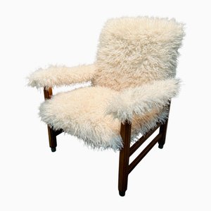Vintage Chair in Long-Haired Wool, 1960s