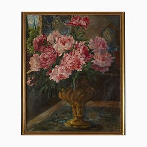 Airoldi, Stillleben mit Pfingstrosen, 1924, Öl auf Leinwand