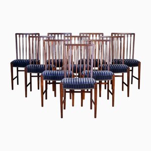 Vintage Danish Rosewood Dining Chairs, 1950s, Set of 10