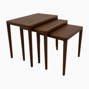 Dänische Vintage Satztische aus Teak, 1960er, 3er Set