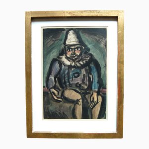 Georges Rouault, Clown, 1930, Aquatint, Framed