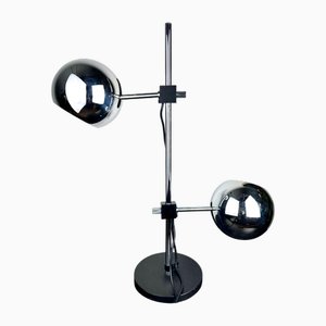 Space Age Table Lamp with Adjustable Chrome Ball Shades by Reggiani, 1970s