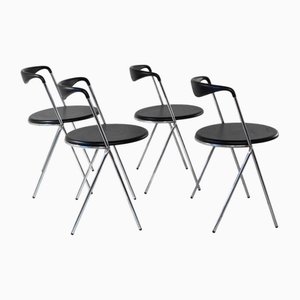 Stapelbare Industrielle Esszimmerstühle im Stil von Hans Eichenberger, 1970er, 4er Set