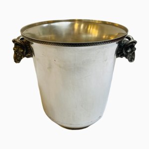 Antique Silver-Plated Champagne Cooler with Handles, 1930s