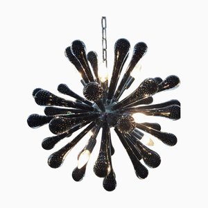 Sputnik Pendant with Black Drops with Bubbles Inside by Simoeng