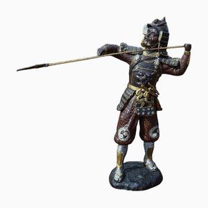 Cold Painted Bronze Figure of Samurai