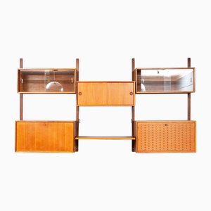 Dänisches Vintage Wandsystem mit drei Fächern von Poul Cadovius, 1960er
