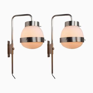 Mid-Century Modern Delta Wall Lights by Sergio Mazza for Artemide, 1960s, Set of 2