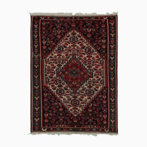 Vintage Senneh Kilim with Red, Blue and White Tribal Pattern, 1950s