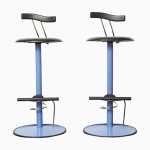 Tabourets de Bar Vintage Violets, Italie, 1980s, Set de 2