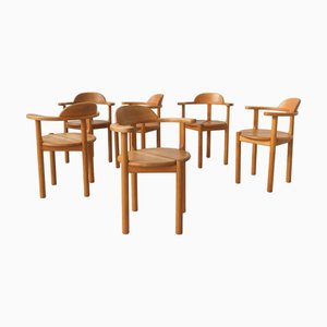Danish Alder Wood Chairs, 1980s, Set of 6