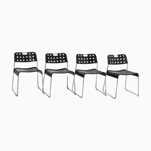 Chaises Empilables Omkstak Vintage par Rodney Kinsman pour Bieffeplast, 1970s, Set de 4