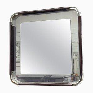 Vintage Wandspiegel aus Stahl & Bakelit, 1970er