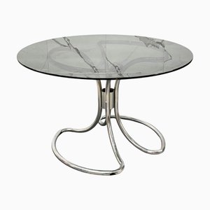 Modernist Dining Table in Steel attributed to Giotto Stoppino, 1970s