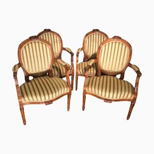 Louis XVI Armchairs, France, 1780s, Set of 4