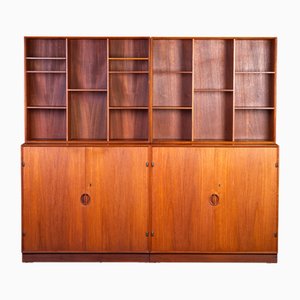 Wall Unit in Teak by Peter Hvidt & Orla Mølgaard for Søborg Møbelfabrik, 1950s