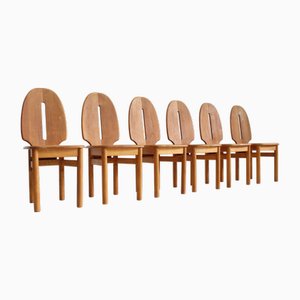 Vintage Danish Dining Chairs in Wood, 1960s, Set of 6