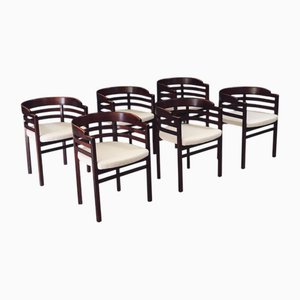 Mid-Century Modern Curved Dining Chairs, Italy, 1970s, Set of 6