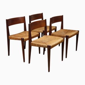 Skandinavische Pia Stühle von Poul Cadovius, 1960er, 4er Set