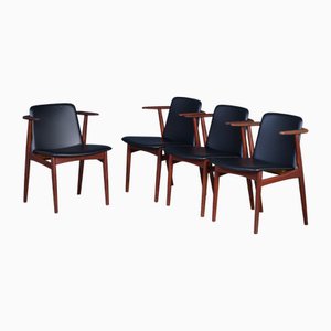 Vintage Danish Teak Armchairs by Hans Olsen, 1960s, Set of 4