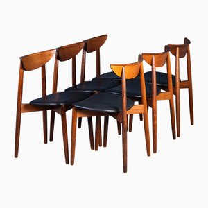 Vintage Danish Rosewood Chairs by Kurt Østervig for K.P. Furniture, 1960s, Set of 6