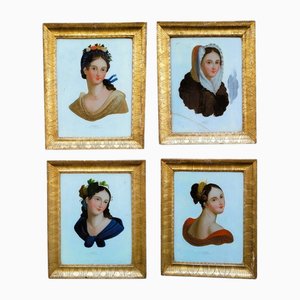 The 4 Seasons Allegories, XIX secolo, Stampe, Incorniciato, set di 4