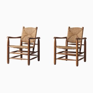 Set of Vintage Chamrousse Armchairs by Charlotte Perriand for Steph Simon, 1940s