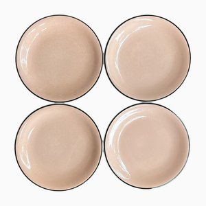 Piatti da dessert vintage rosa di Villeroy & Boch, Francia, anni '30, set di 4