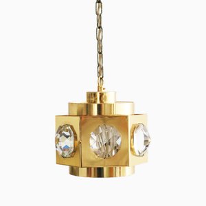 Lampada a sospensione in cristallo di Carl Fagerlund per Orrefors, anni '60