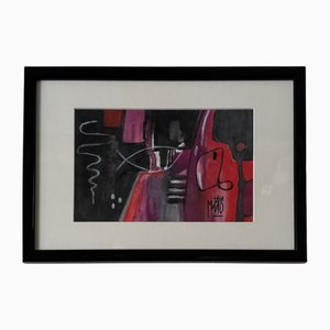 Mabris, Carpe Diem, 21. Jahrhundert, Öl auf Papier, gerahmt