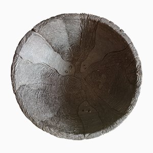 Große Brutalistische Schale aus Steingut von Birte Beck Omme, Dänemark, 1970er