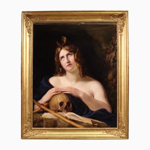 Artista italiano, Retrato de María Magdalena, 1840, óleo sobre lienzo, enmarcado