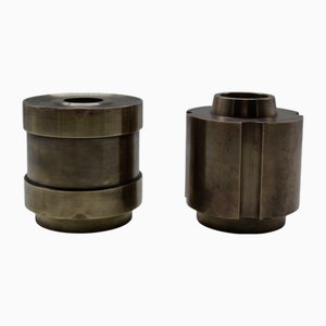 Esculturas abstractas de bronce de Luigi Pezzato, Italia, años 70. Juego de 2