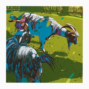 Rafal Gadowski, Goats 08, 2023, Oil on Canvas