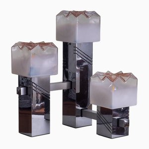 Table Lamp with Murano Glass Shades by Gaetano Sciolari, 1970s