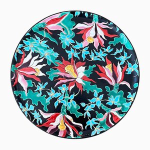 Vintage Ceramic Wall Plate from Des Emaux De Longwy, 1980s