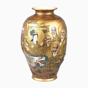 Vaso Satsuma antico, Giappone, fine XIX secolo