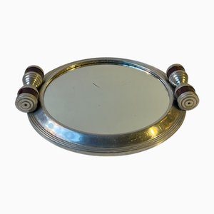 Streamline Bauhaus Plateau Mirror Tray, 1930s