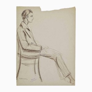 Joseph Bernard, Porträt, Pastellzeichnung, 1919