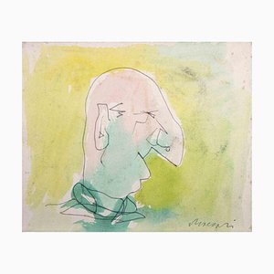 Mino Maccari, Retrato, Dibujo, años 60