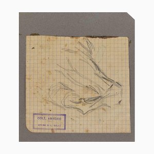 Luigi Galli, The Sketch, Pencil Drawing, Late 19th Century