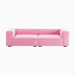 Arraigo Sofa in Pink Velvet by Moanne
