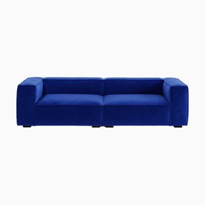 Arraigo Sofa in Blue Velvet by Moanne