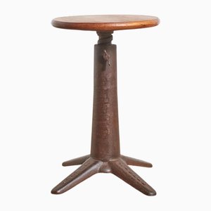 Antique Swivel Factory Stool from Singer, 1940s