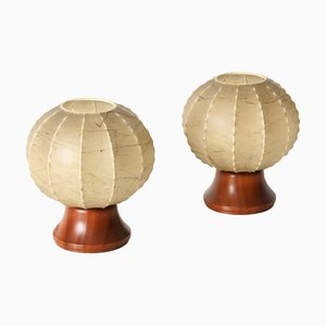 Beige Dentate Cocoon Table Lamps by Castiglioni, 1960s, Set of 2
