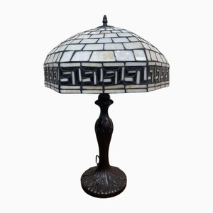 Lampe Mosaïque Style Tiffany avec Abat-Jour Corail