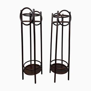 Portapiante in legno curvato attribuiti a Thonet, metà XIX secolo, set di 2