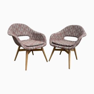 Vintage Fiberglass Armchairs attributed to Miroslav Navrátil, 1960s, Set of 2